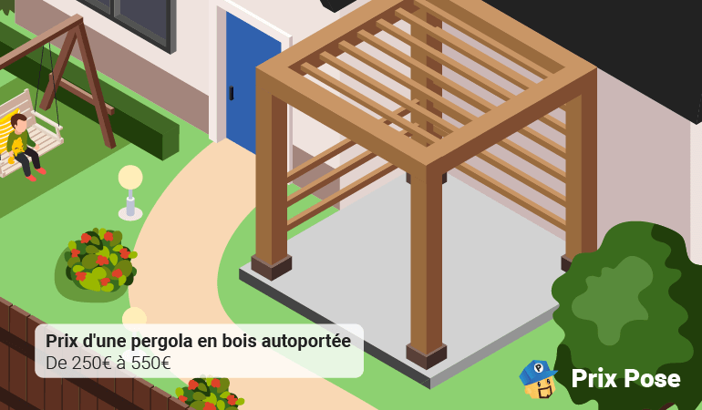 Prix pergola bois autoportée