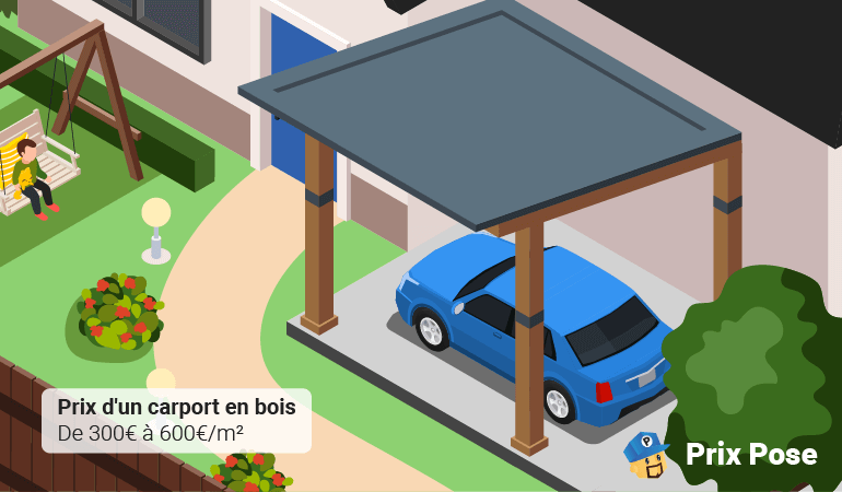 Prix carport bois