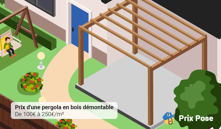 Prix pergola bois démontable