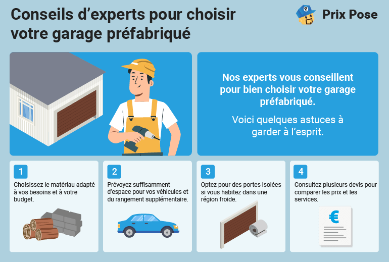 Exemples de prix d’un garage préfabriqué : Tarifs constatés