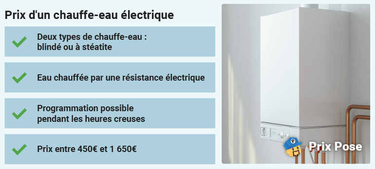 Prix chauffe eau électrique